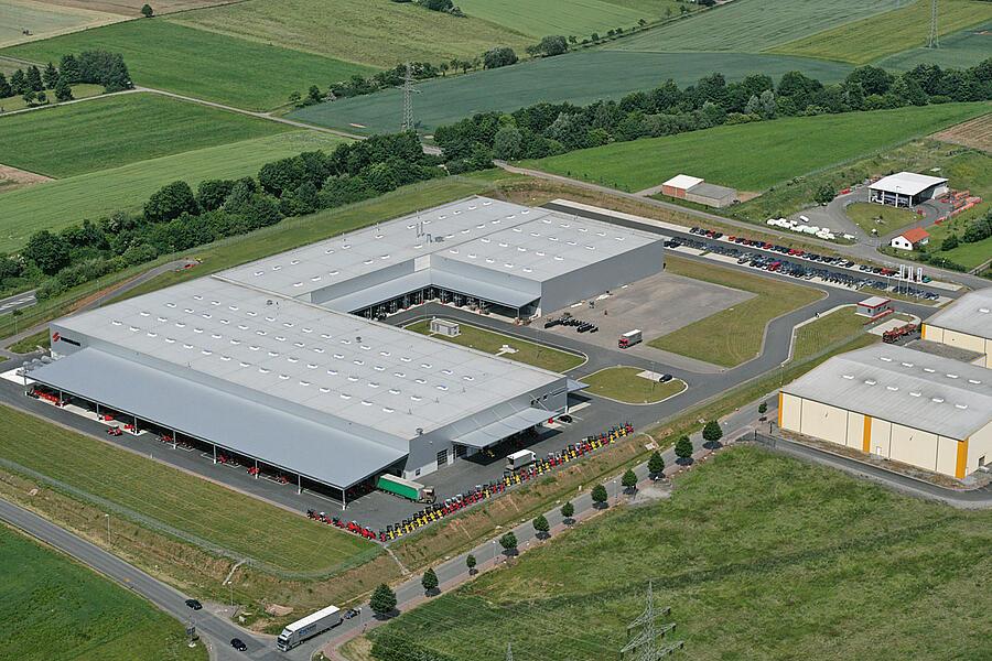 Légi felvétel Wacker Neuson Korbach telephelyéről.